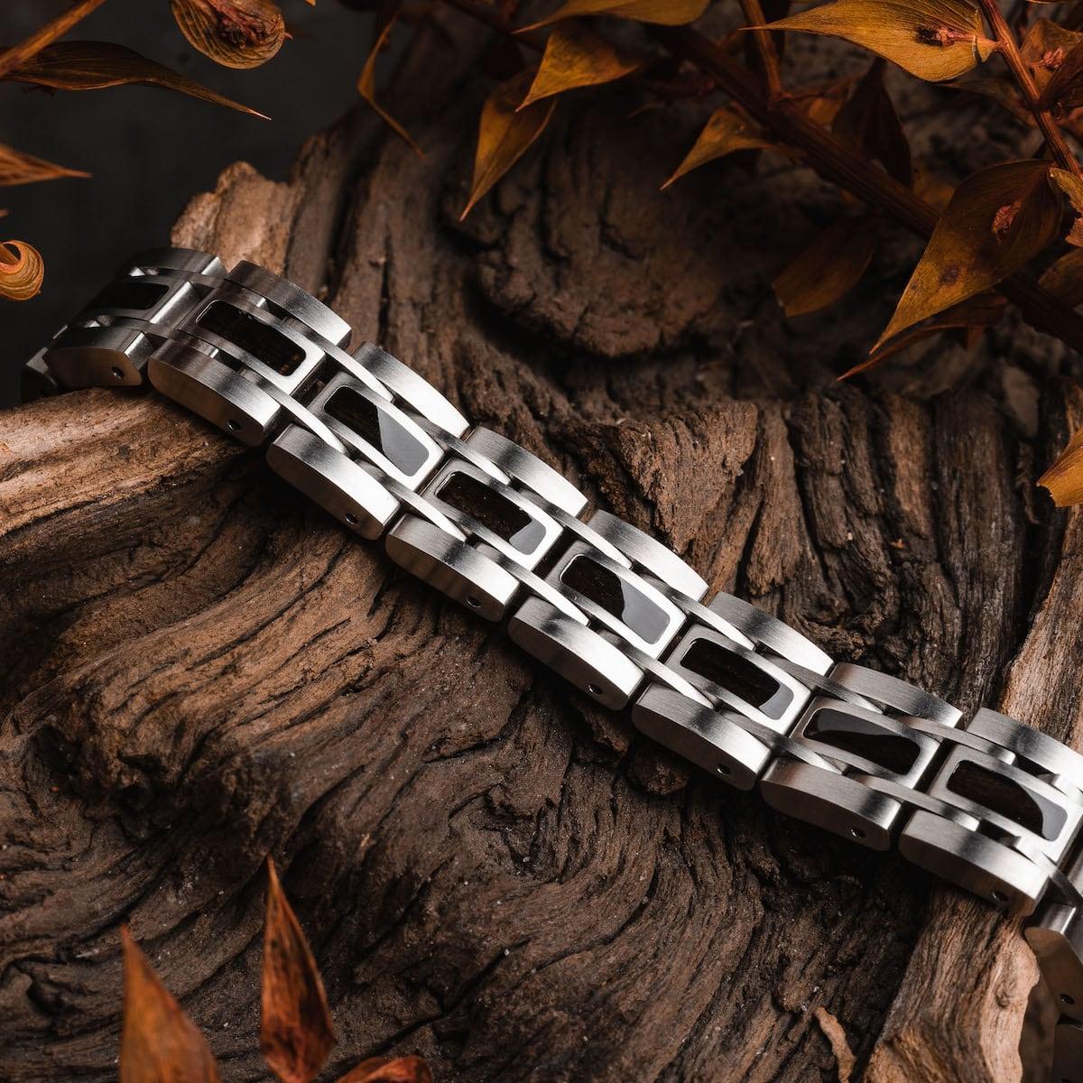 HOLZKERN | Tremolo (Ahornholz / Silber) Armband Bandlett