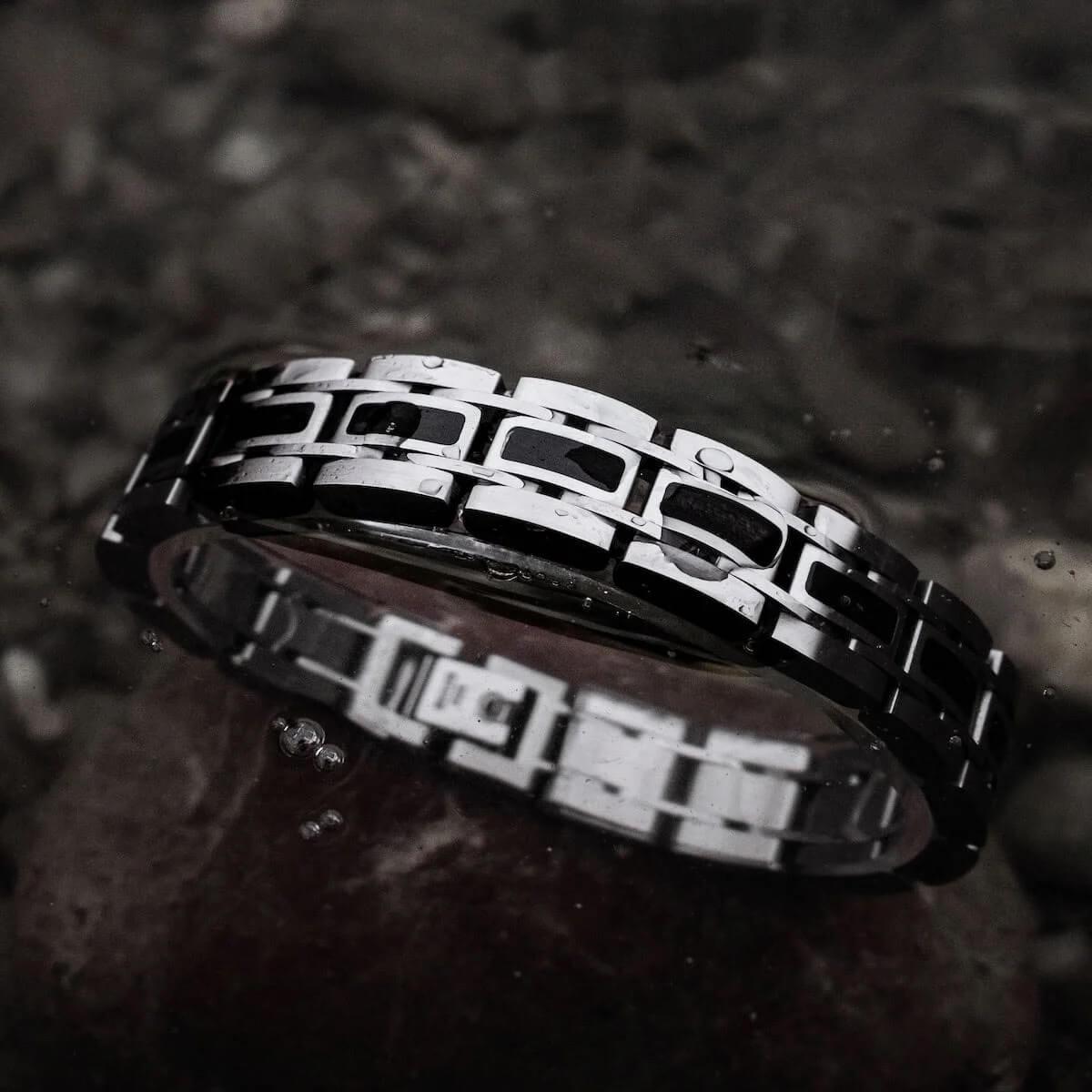HOLZKERN | Tremolo (Ahornholz / Silber) Armband Bandlett