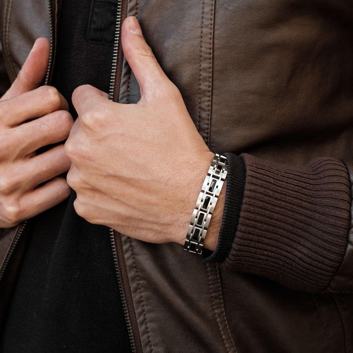 HOLZKERN | Tremolo (Ahornholz / Silber) Armband Bandlett