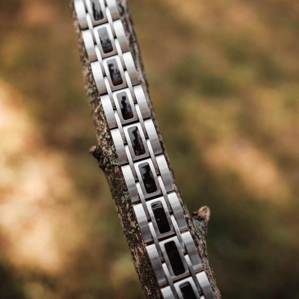 HOLZKERN | Tremolo (Leadwood / Silber) Armband Bandlett
