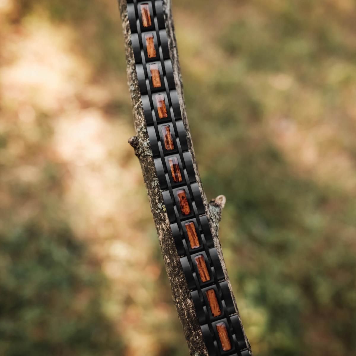 HOLZKERN | Tremolo (Zebranoholz / Schwarz) Armband Bandlett
