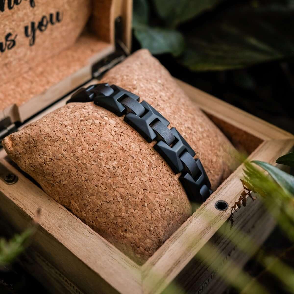 HOLZKERN | Armband Bandlett Verismo (Ahorn / Schwarz)