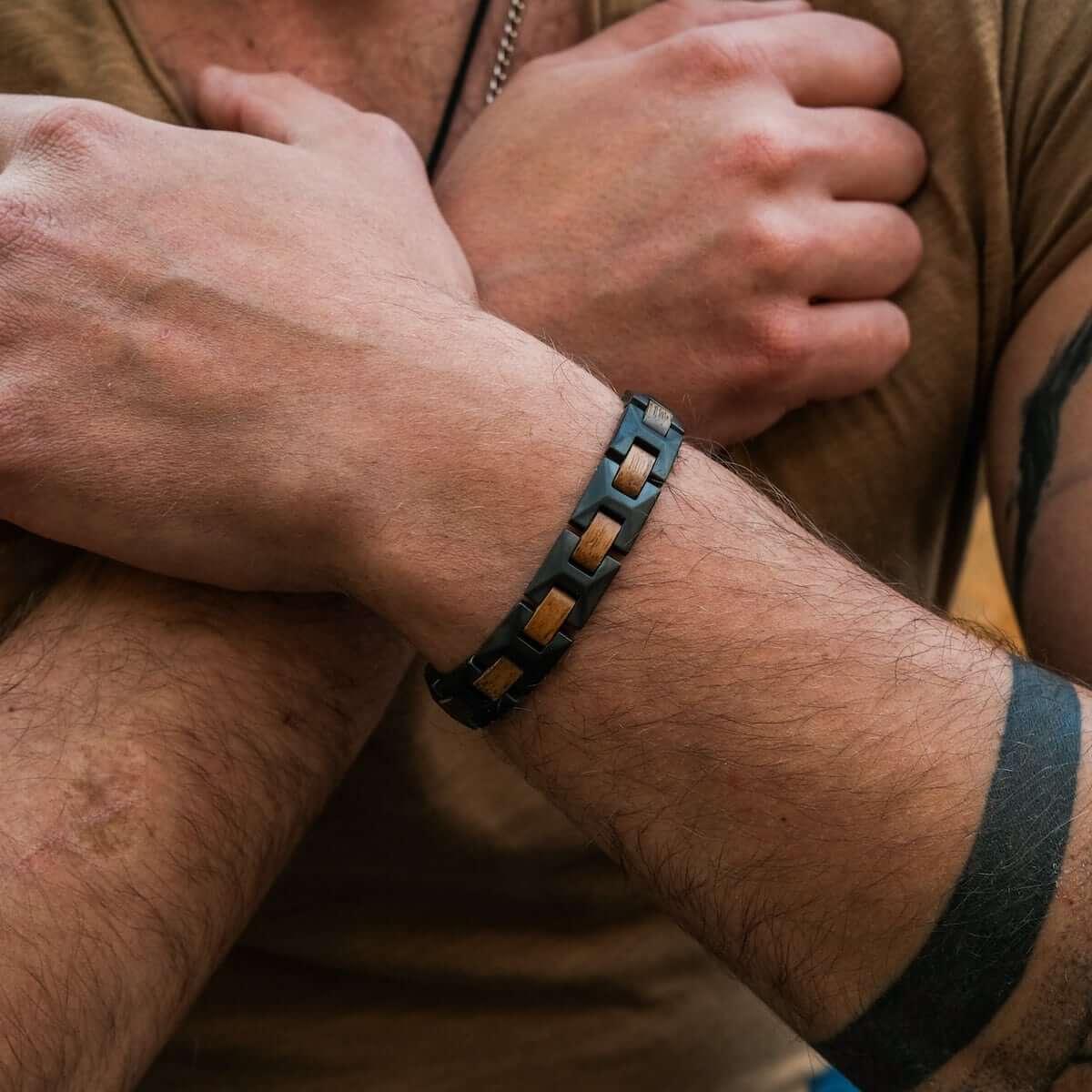 HOLZKERN | Armband Bandlett Verismo (Marmor / Grau)