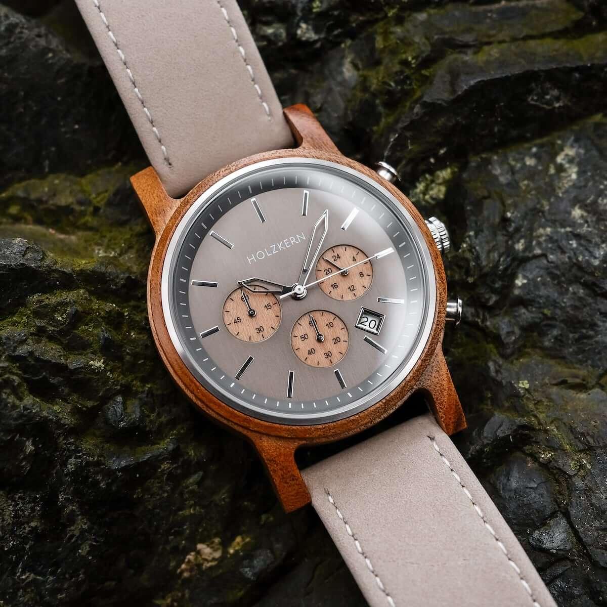 HOLZKERN Waldweg Waldlauf Herren Chronograph