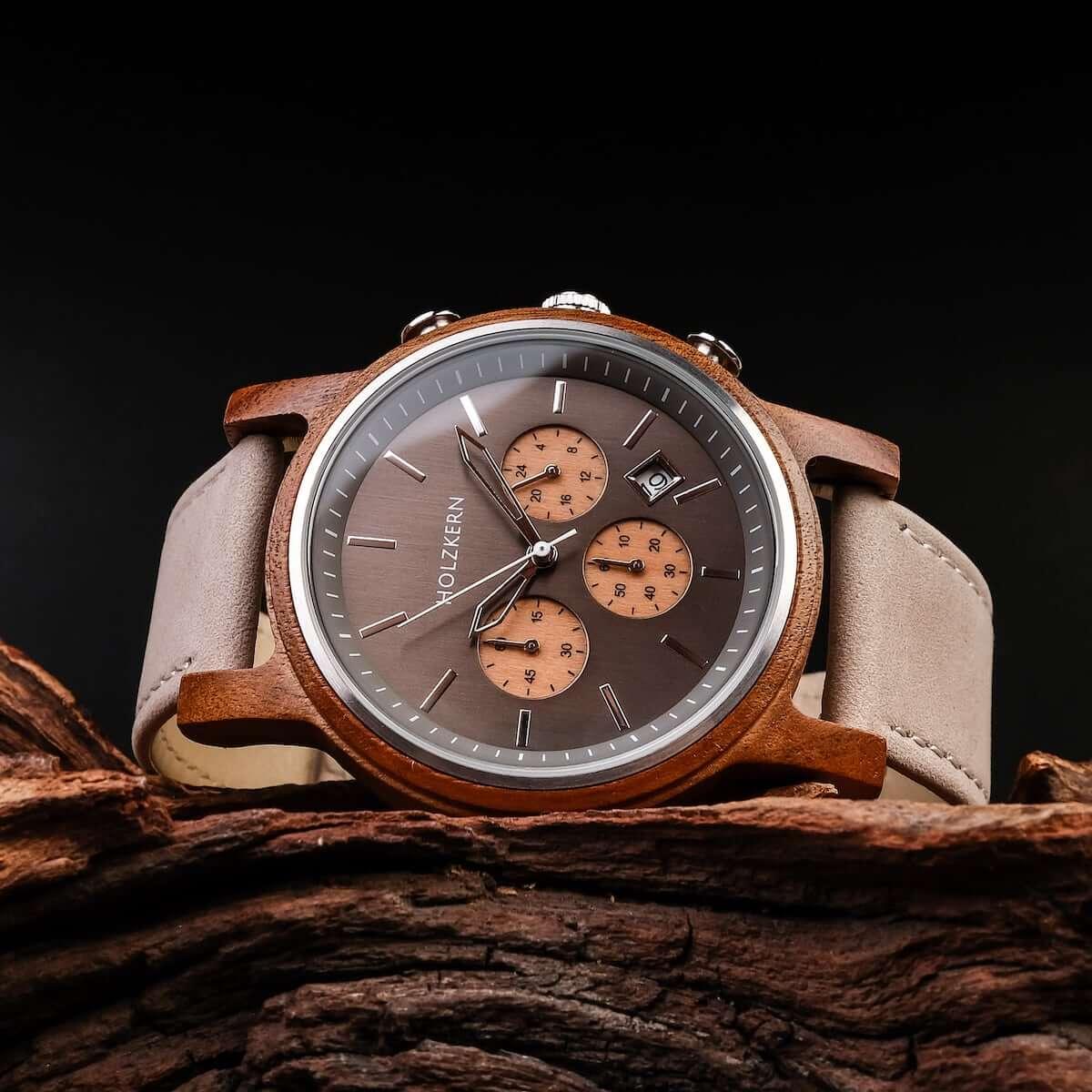 HOLZKERN Waldweg Waldlauf Herren Chronograph
