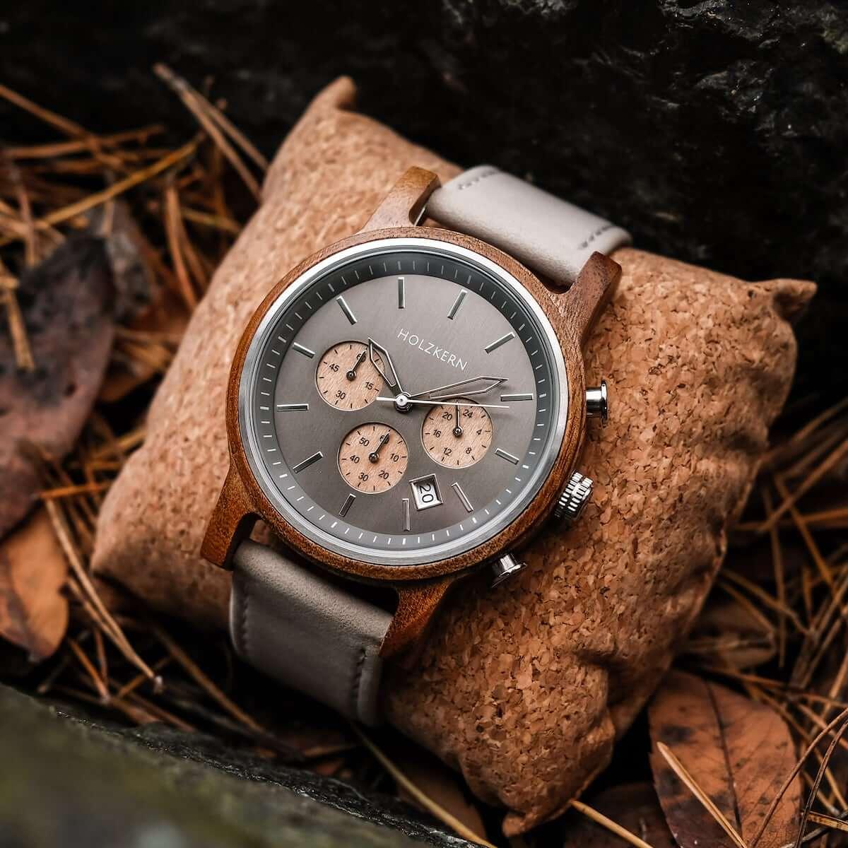 HOLZKERN Waldweg Waldlauf Herren Chronograph