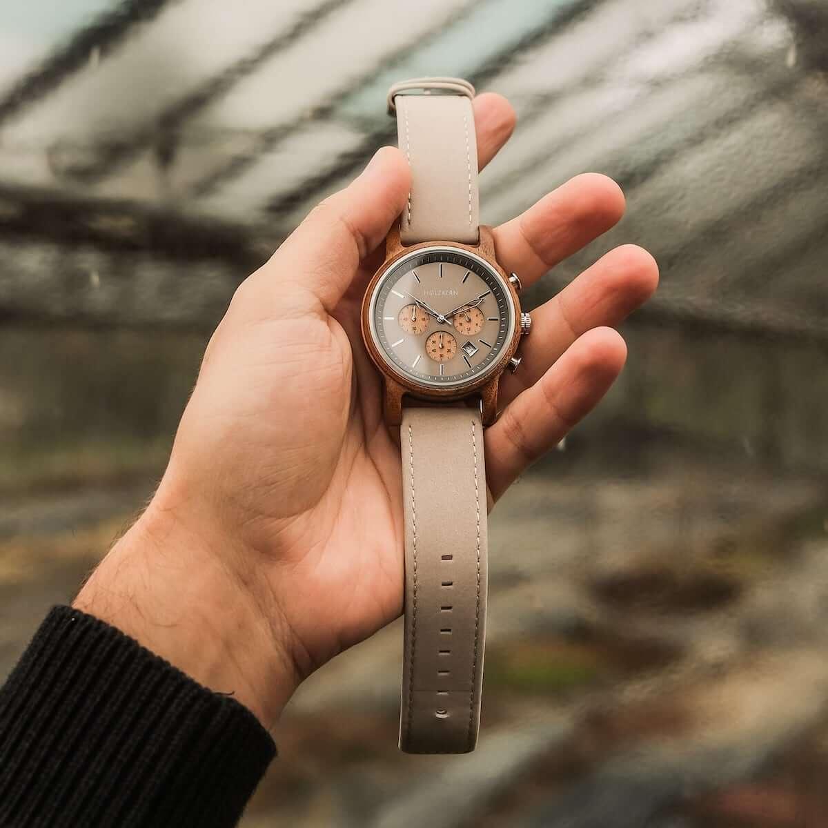 HOLZKERN Waldweg Waldlauf Herren Chronograph