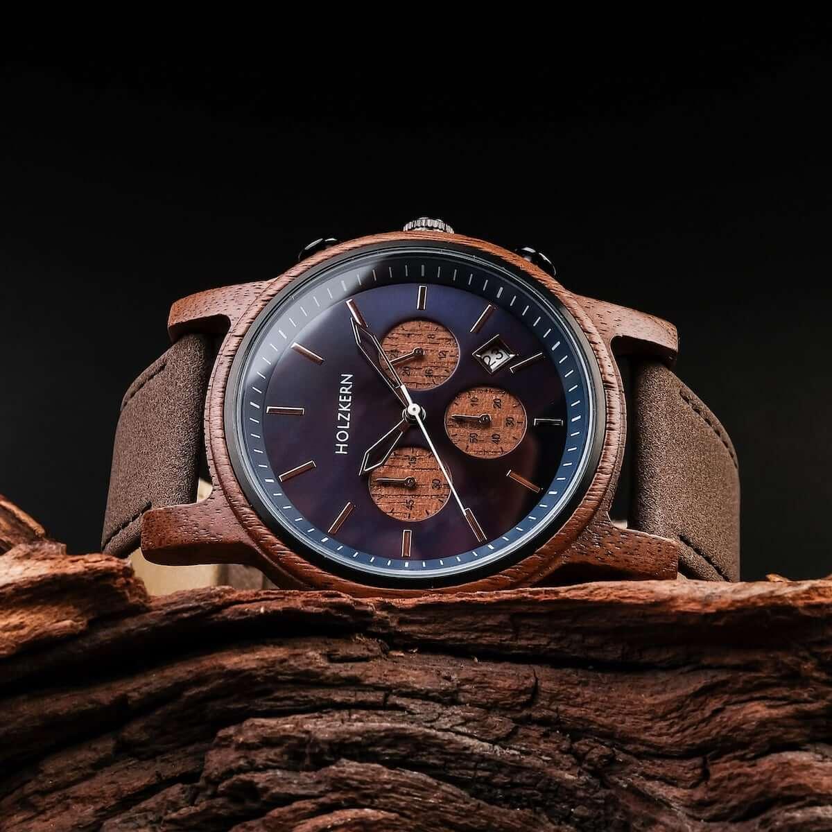 HOLZKERN Waldweiher Waldlauf Herren Chronograph