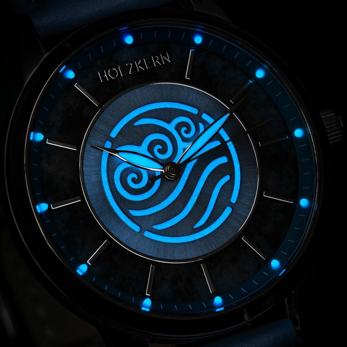HOLZKERN | Avatar Water Tribe Damen Armbanduhr (Marmor / Blau)
