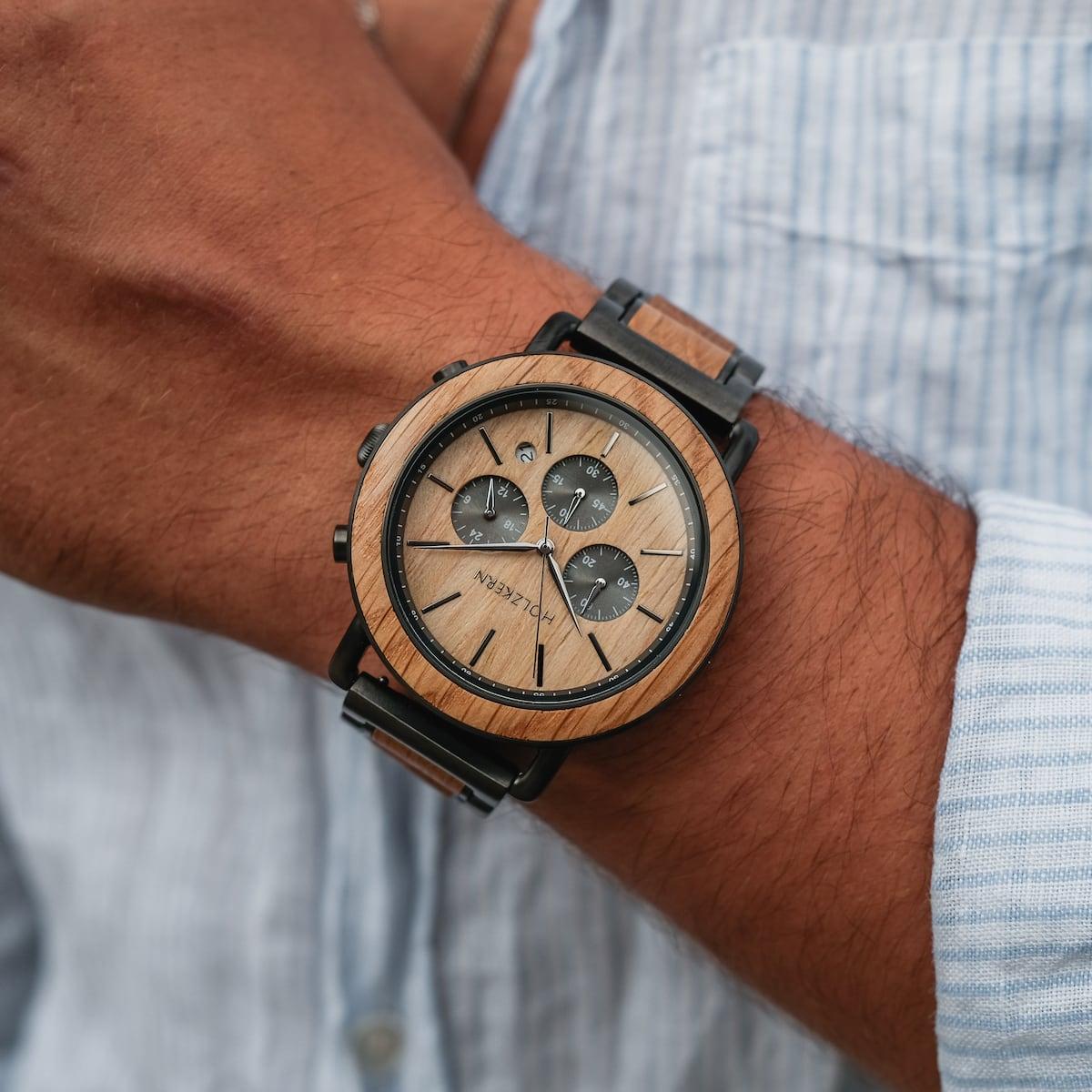 HOLZKERN Whakaari Volcano Herren Chronograph