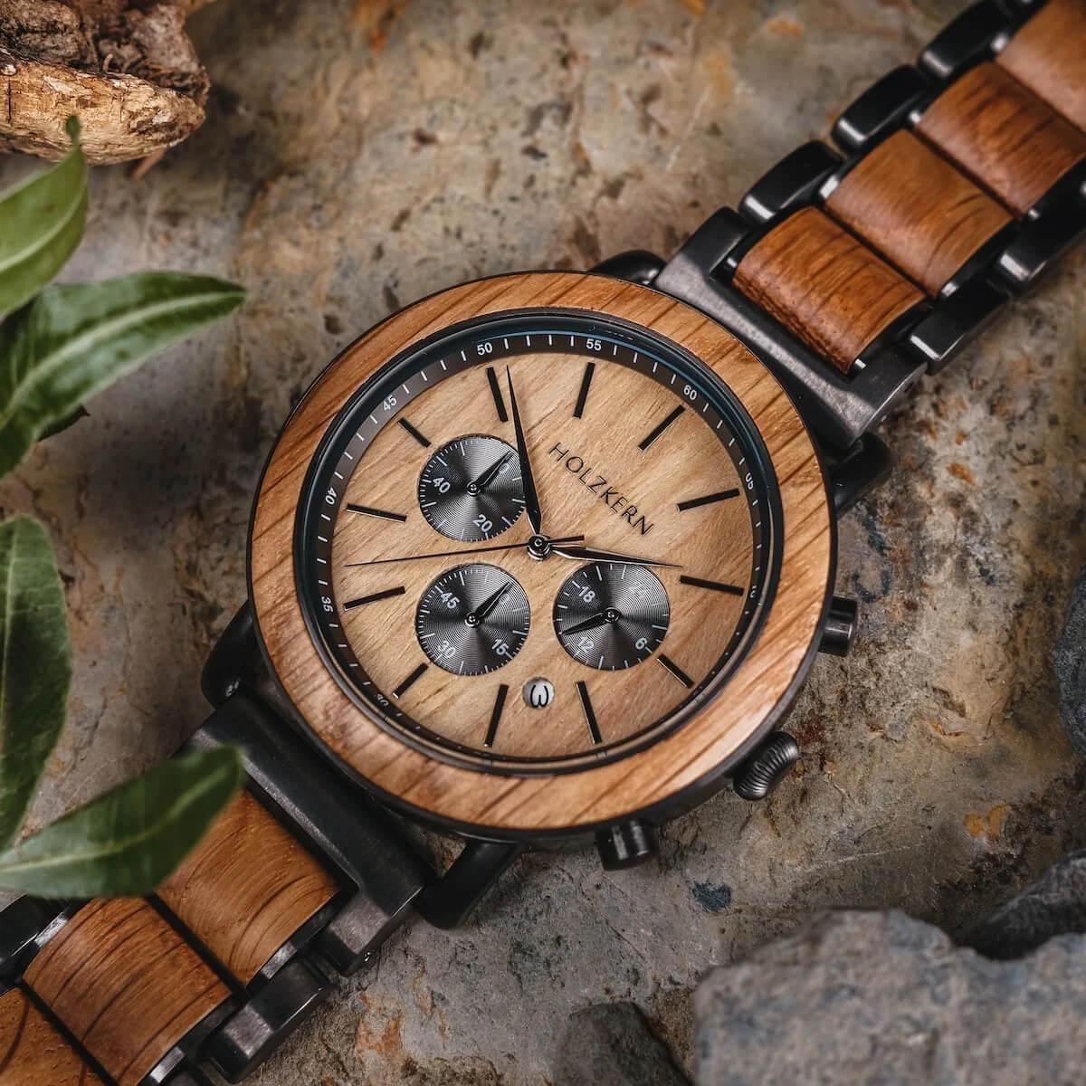 HOLZKERN Whakaari Volcano Herren Chronograph