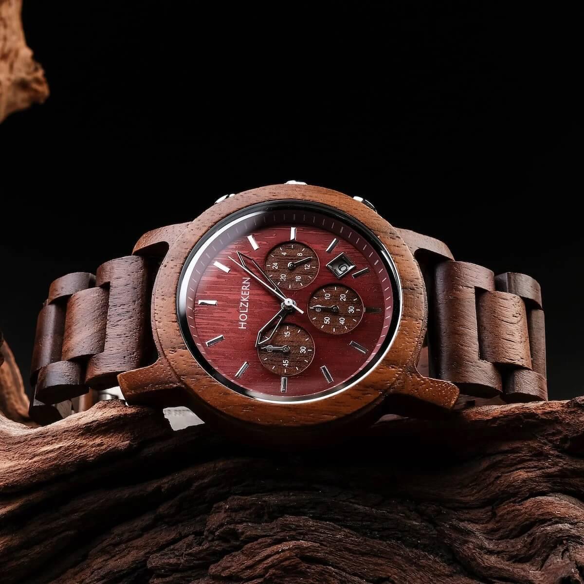 HOLZKERN Wildrebe Waldlauf Herren Chronograph