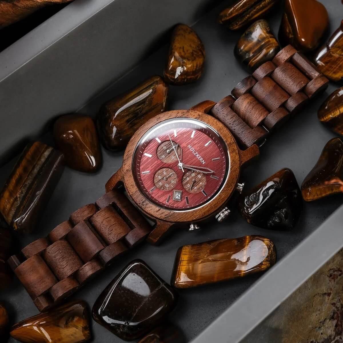HOLZKERN Wildrebe Waldlauf Herren Chronograph