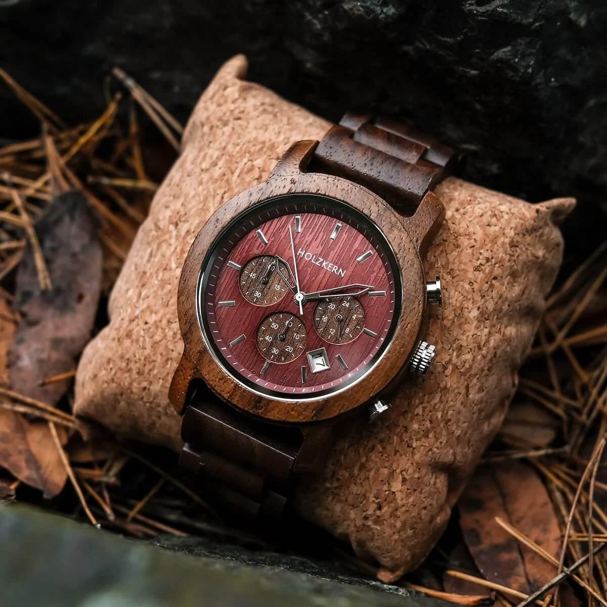 HOLZKERN Wildrebe Waldlauf Herren Chronograph