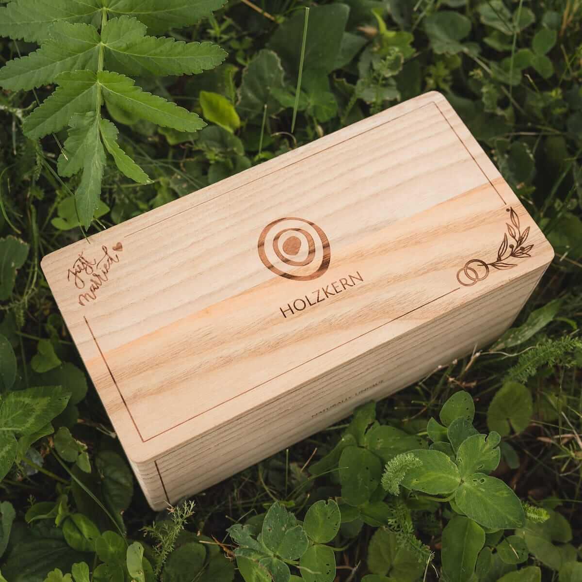 HOLZKERN | Doppelbox Catalpa (Hochzeitsglück)