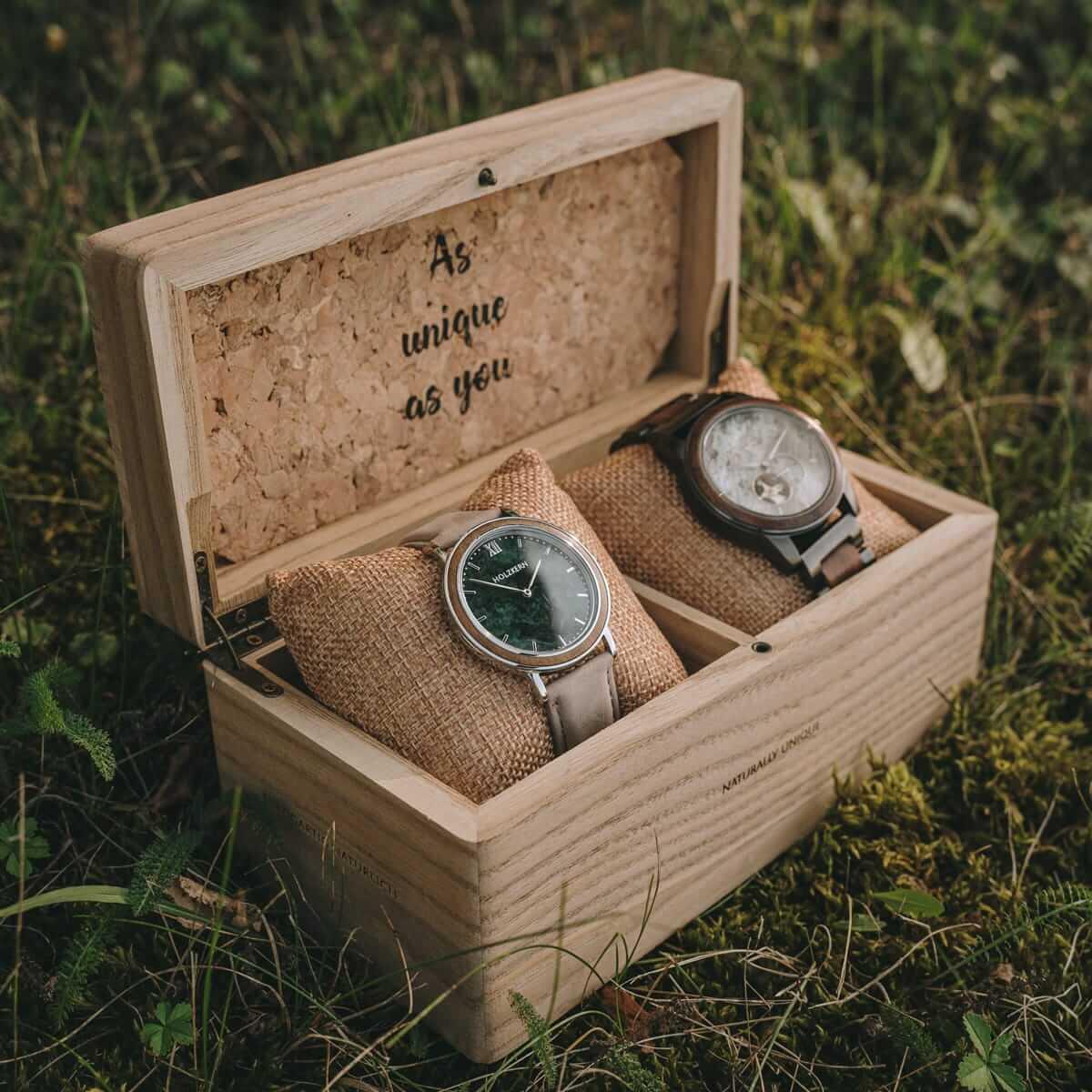 HOLZKERN | Doppelbox Catalpa (Sunrise)