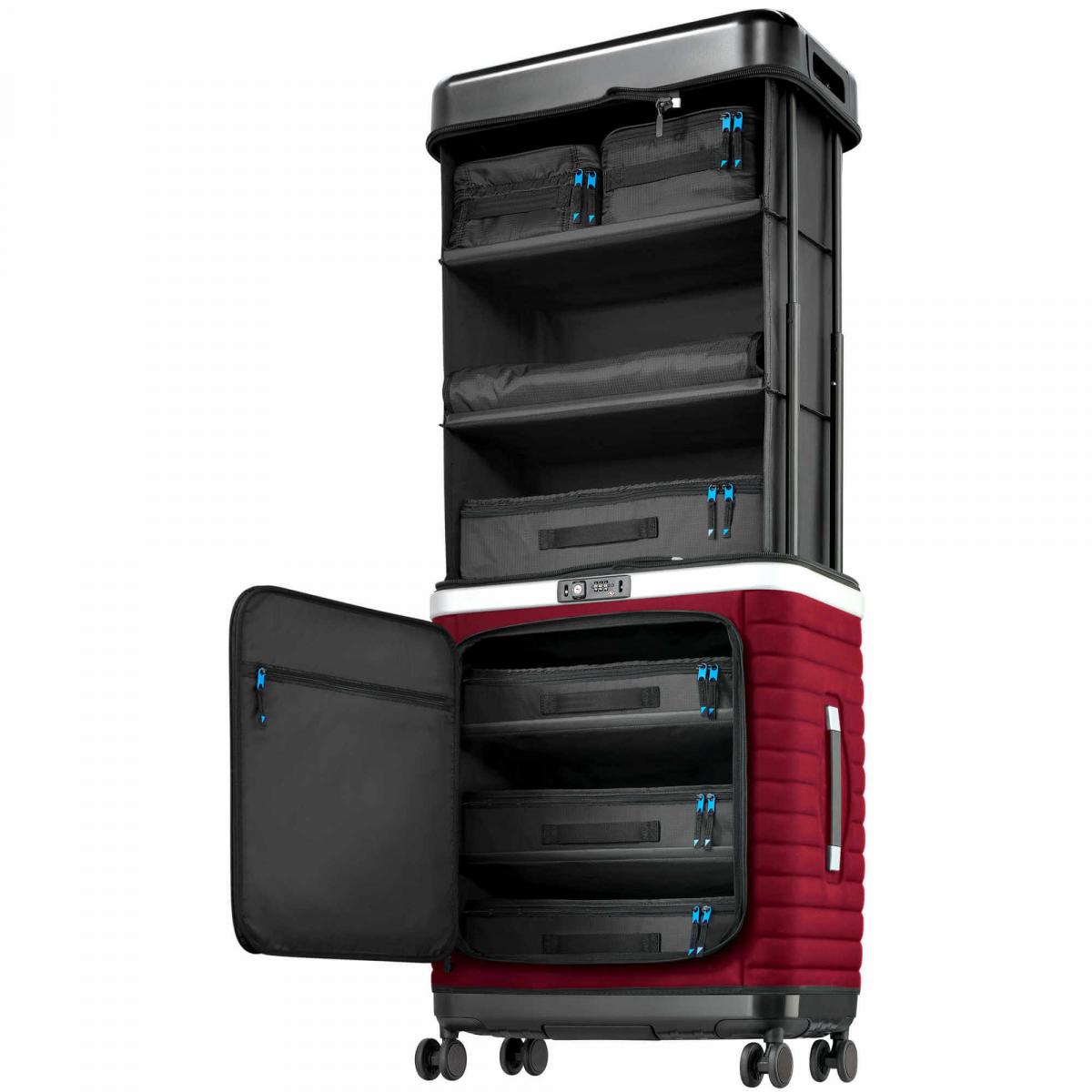 Pull Up | Suitcase Reisekoffer mit patentiertem Regalsystem (cosmo red)