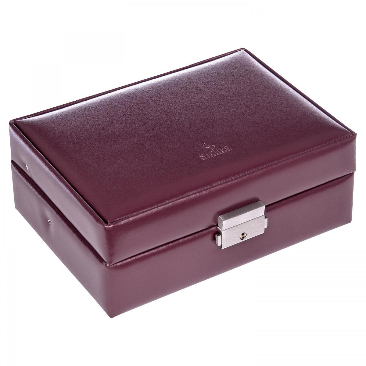 SACHER | Schmuckkasten Britta New Classic Echtleder bordeaux (13.107.010143)