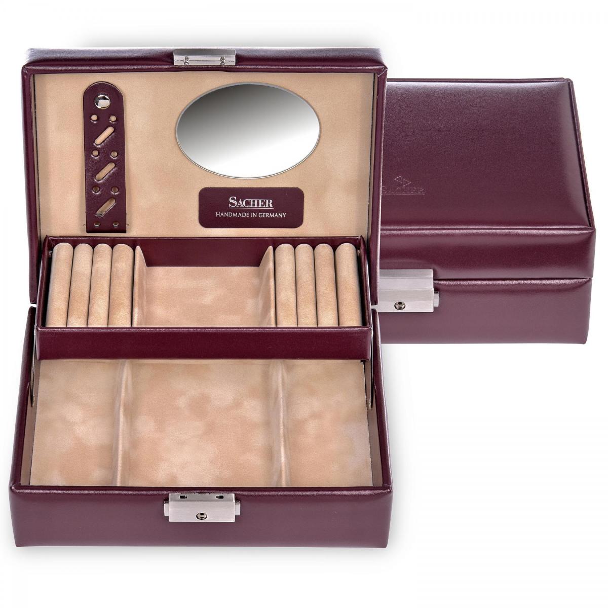 SACHER | Schmuckkasten Britta New Classic Echtleder bordeaux (13.107.010143)