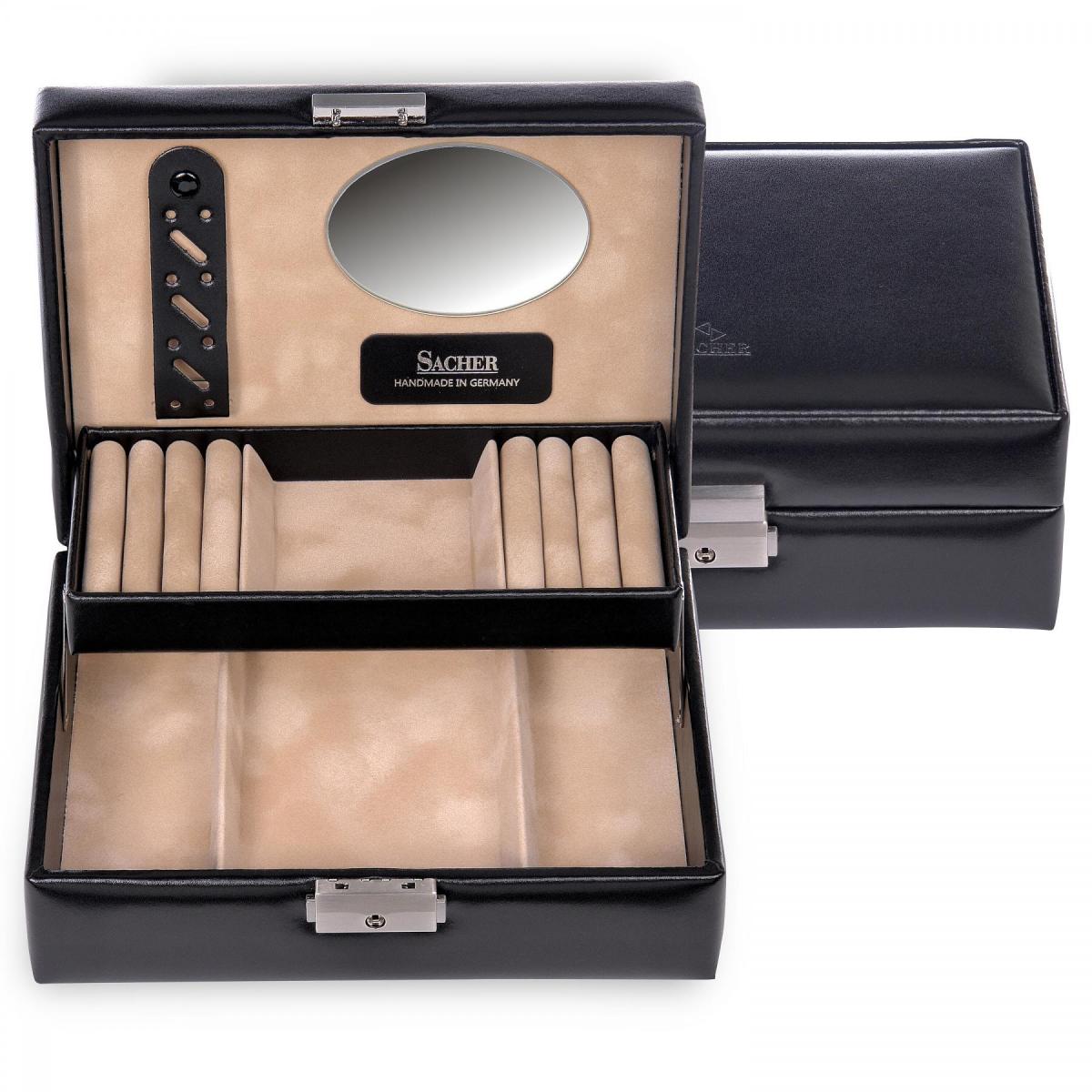 SACHER | Schmuckkasten Britta New Classic Echtleder schwarz (13.107.010443)