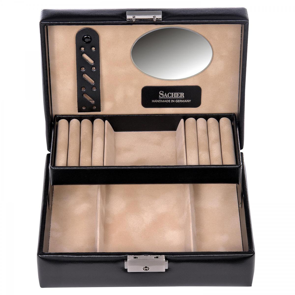 SACHER | Schmuckkasten Britta New Classic Echtleder schwarz (13.107.010443)