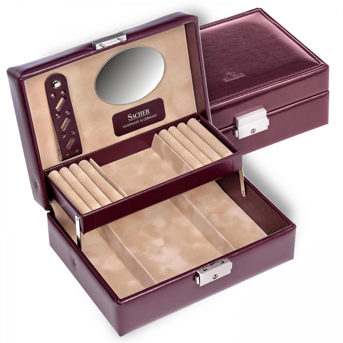 SACHER | Schmuckkasten Britta New Classic Lederimitat bordeaux (13.000.290143)