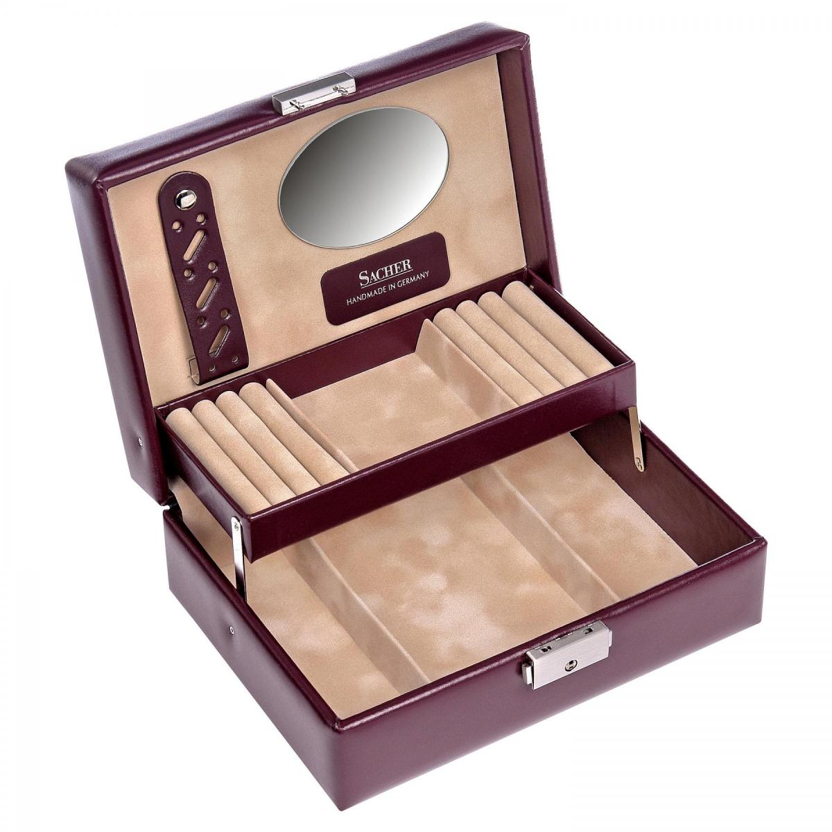 SACHER | Schmuckkasten Britta New Classic Lederimitat bordeaux (13.000.290143)