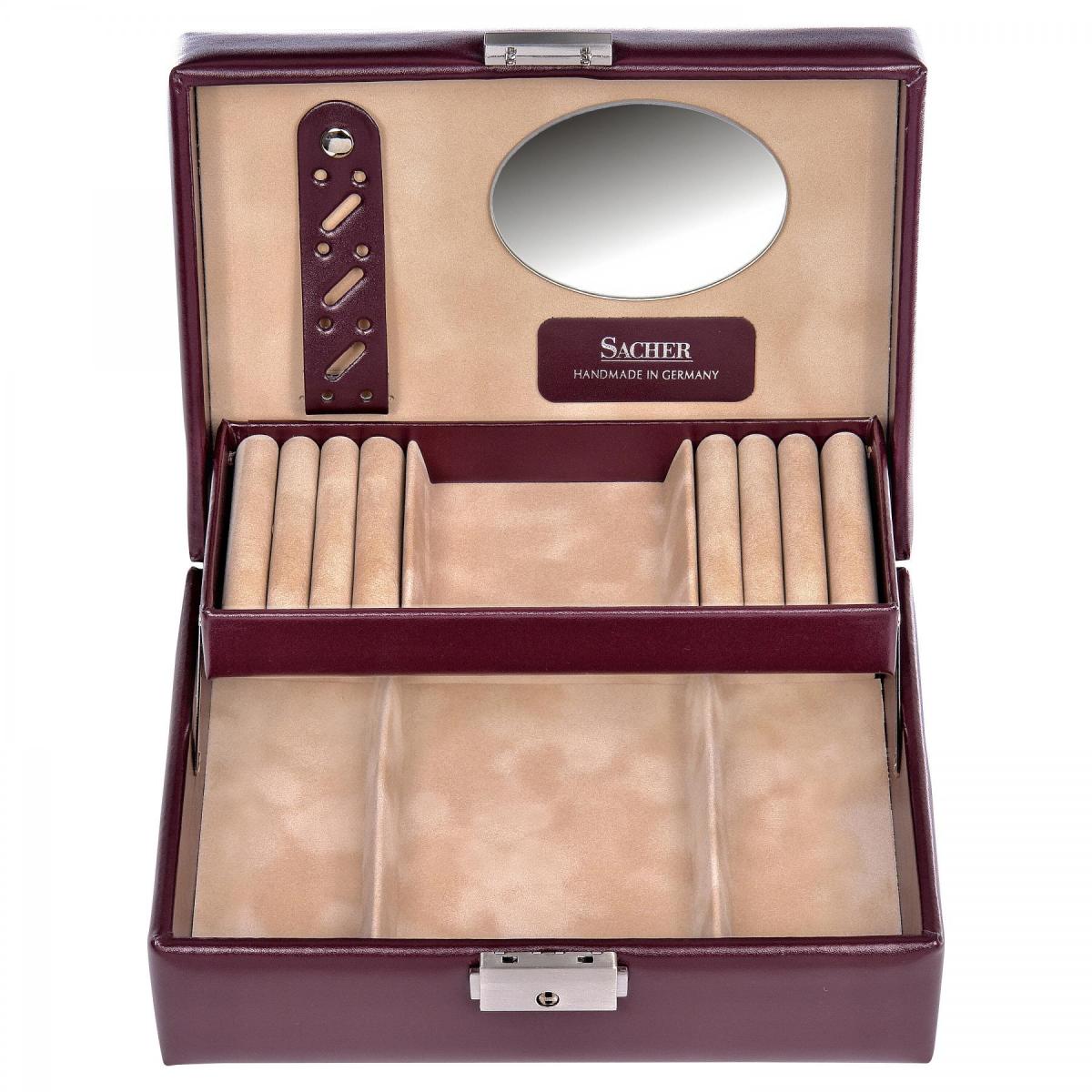 SACHER | Schmuckkasten Britta New Classic Lederimitat bordeaux (13.000.290143)