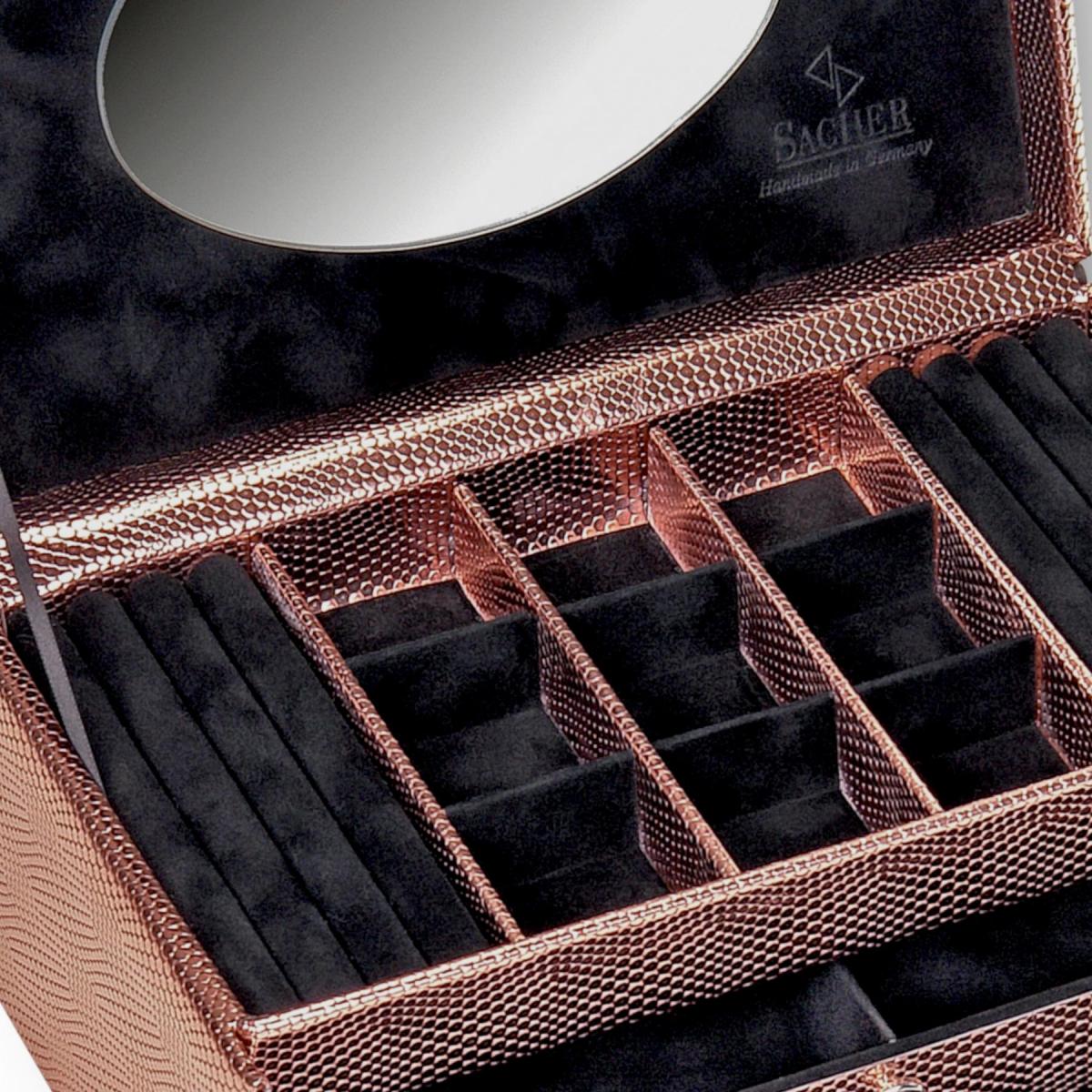 SACHER | Schmuckkasten Elly Lagarto Feinsysthetik roségold (25.505.130204)