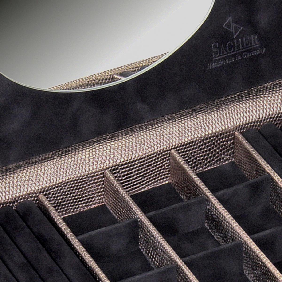 SACHER | Schmuckkasten Elly Lagarto Feinsynthetik taupe (25.505.135904)