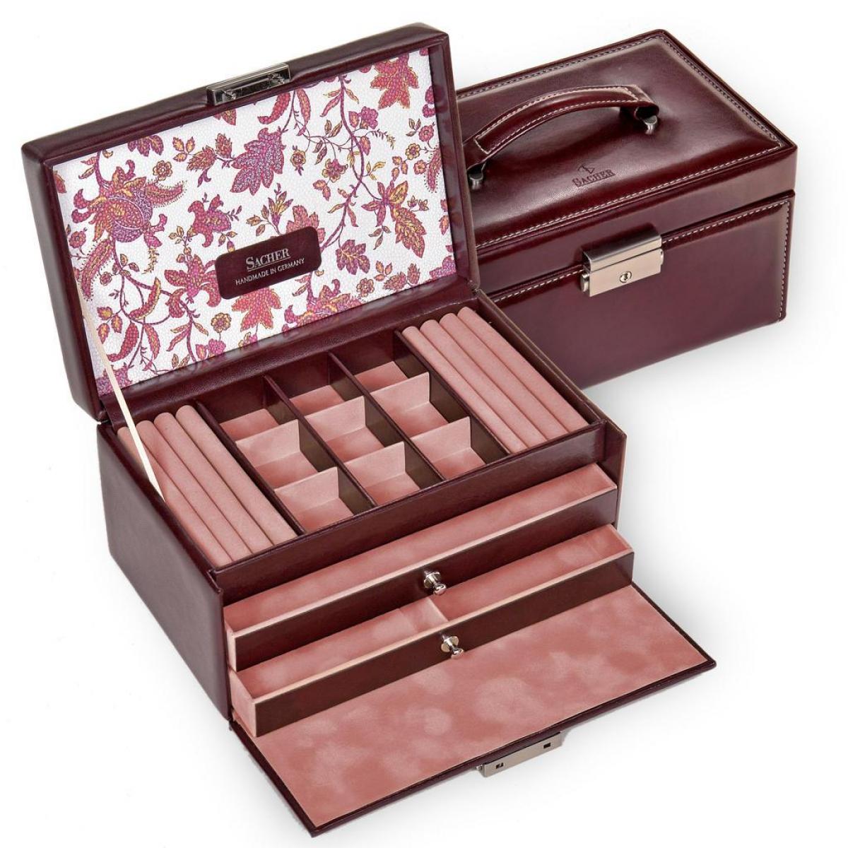 SACHER | Schmuckkoffer Elly Florage bordeaux (25.501.360102)