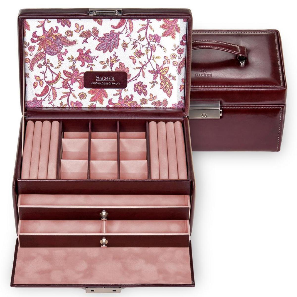 SACHER | Schmuckkoffer Elly Florage bordeaux (25.501.360102)