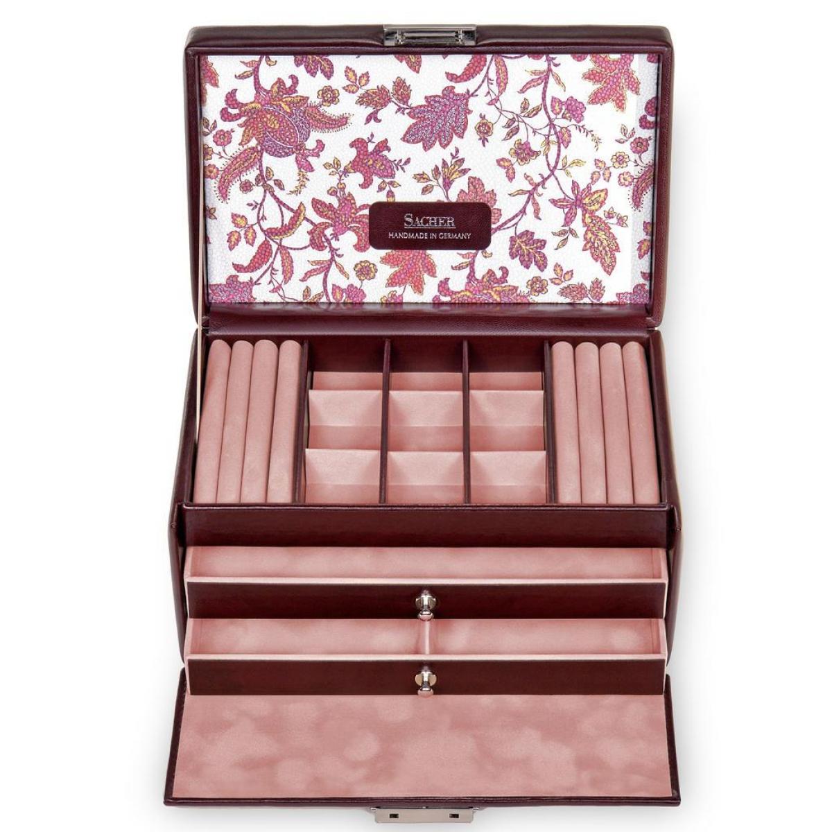 SACHER | Schmuckkoffer Elly Florage bordeaux (25.501.360102)