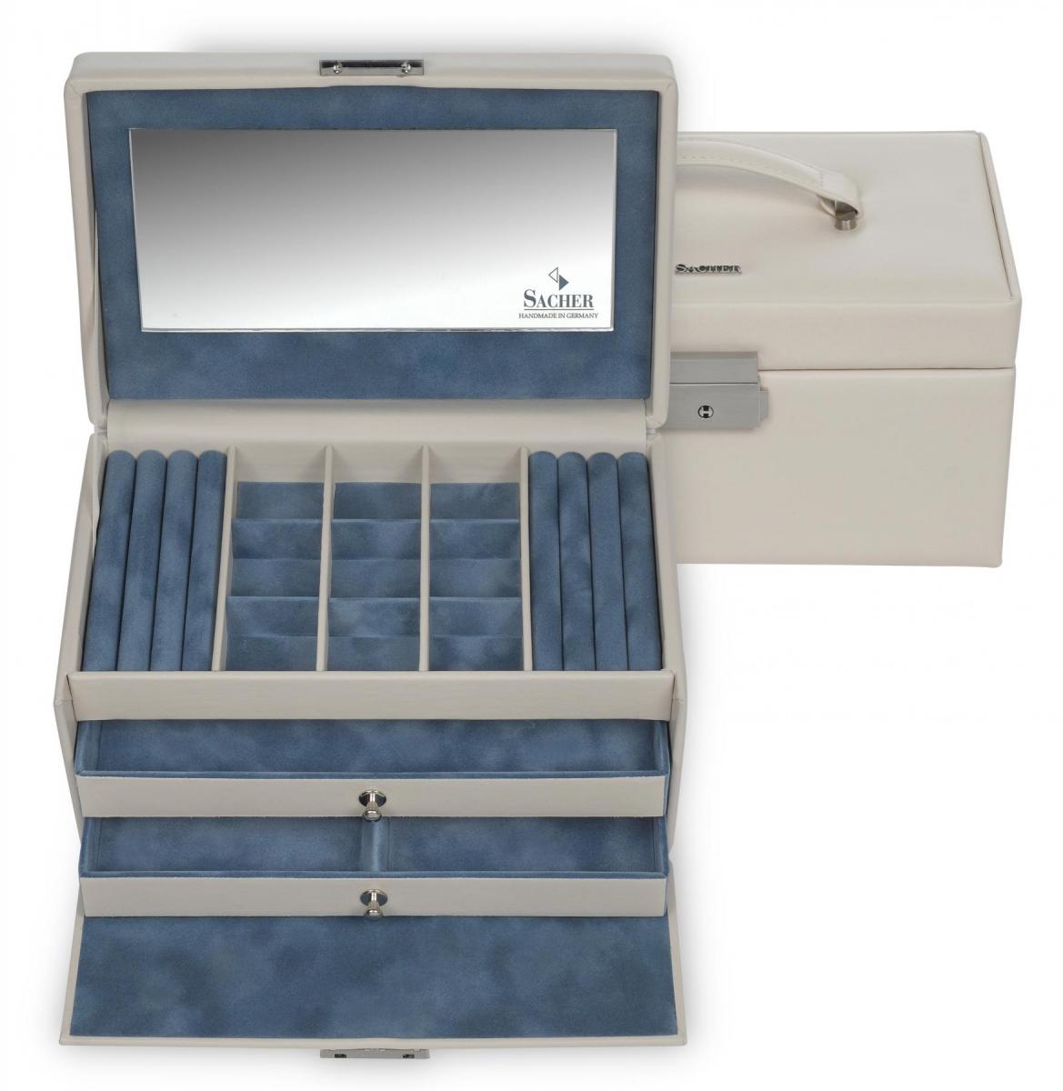 SACHER | Schmuckkoffer Elly Elegance Echtleder ivory (25.518.565608)