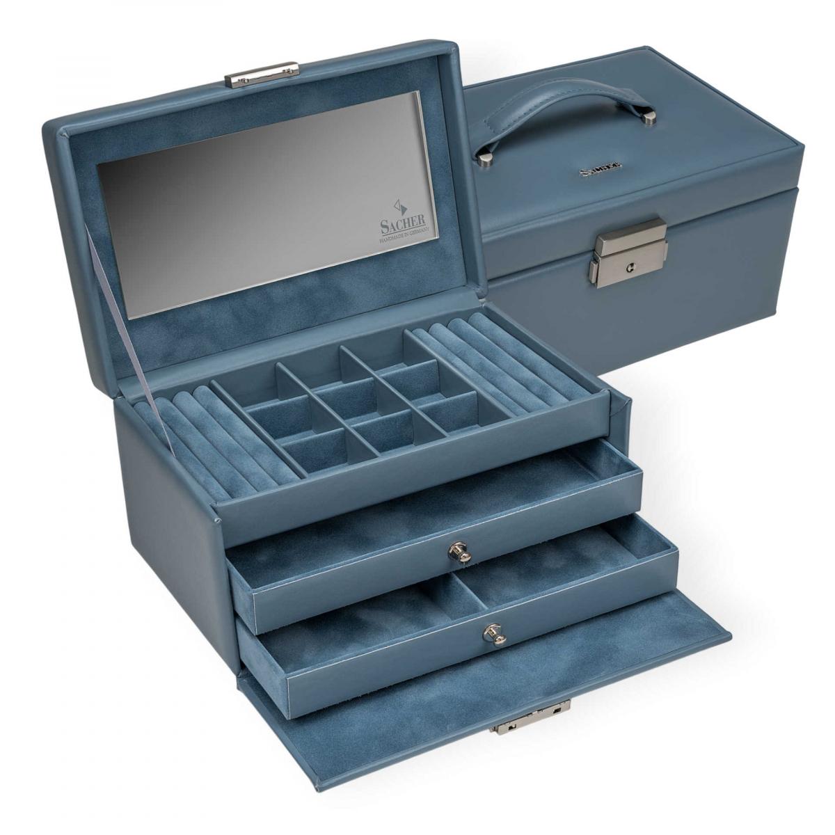 SACHER | Schmuckkoffer Elly Pastello Vollrindleder hellblau (25.107.560808)