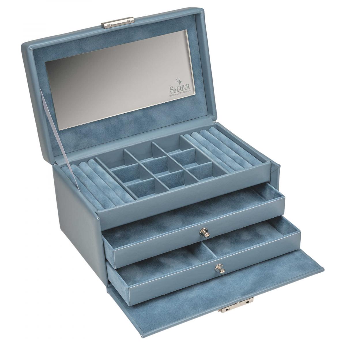 SACHER | Schmuckkoffer Elly Pastello Vollrindleder hellblau (25.107.560808)