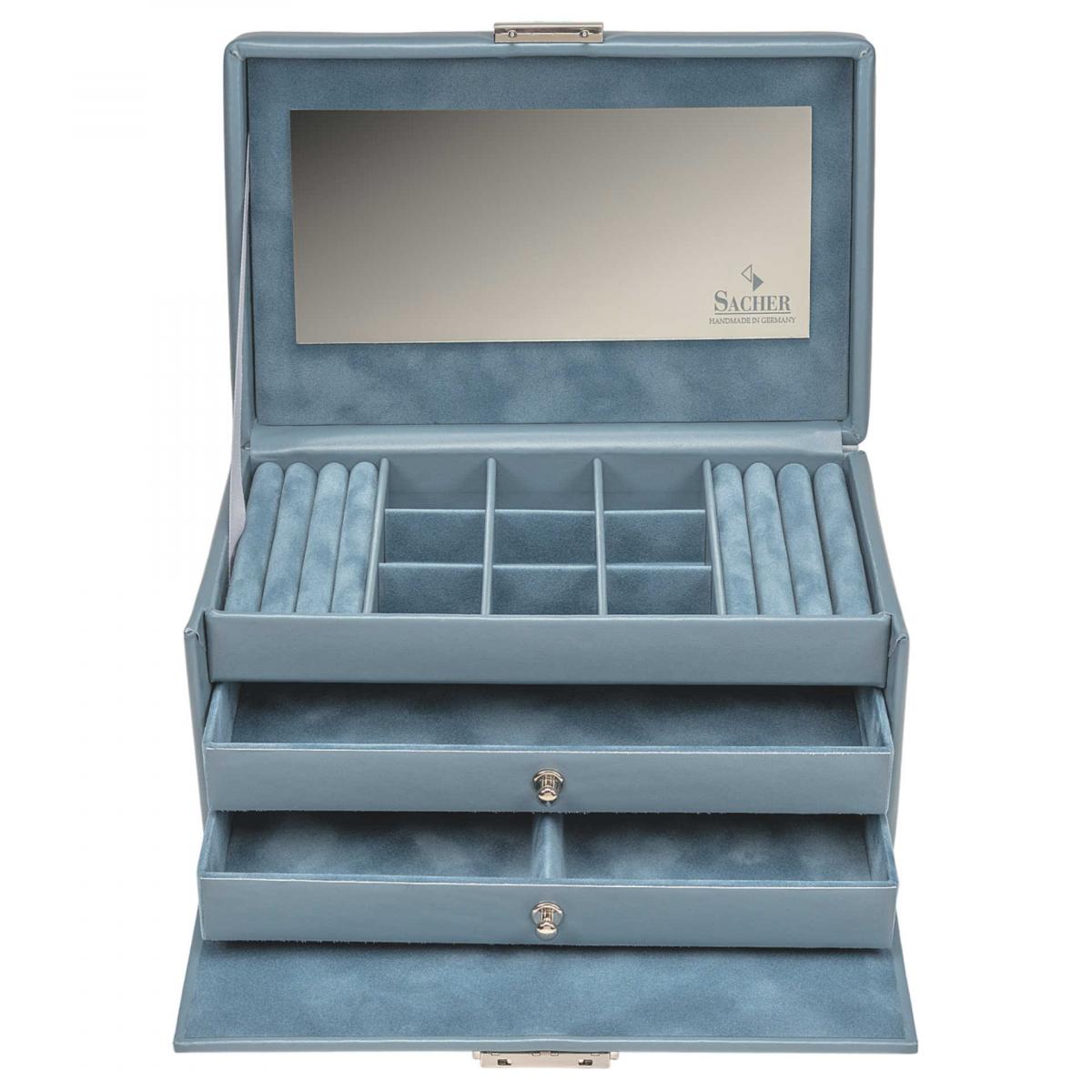 SACHER | Schmuckkoffer Elly Pastello Vollrindleder hellblau (25.107.560808)