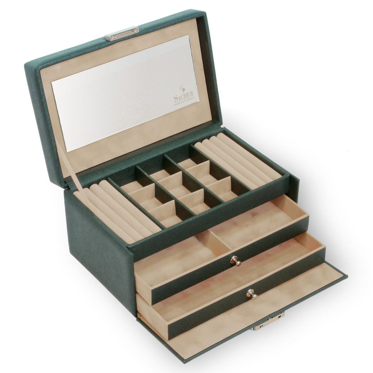 SACHER | Schmuckkoffer Elly Saffiano forest(25.000.125143)