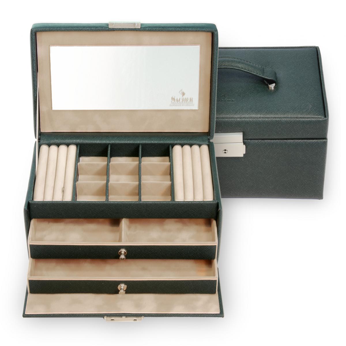 SACHER | Schmuckkoffer Elly Saffiano forest(25.000.125143)