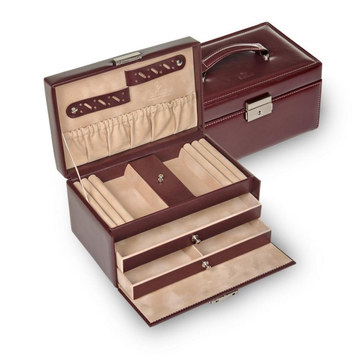 SACHER | Schmuckkoffer Eva New Classic Lederimitat Nappaoptik bordeaux (27.000.290143)