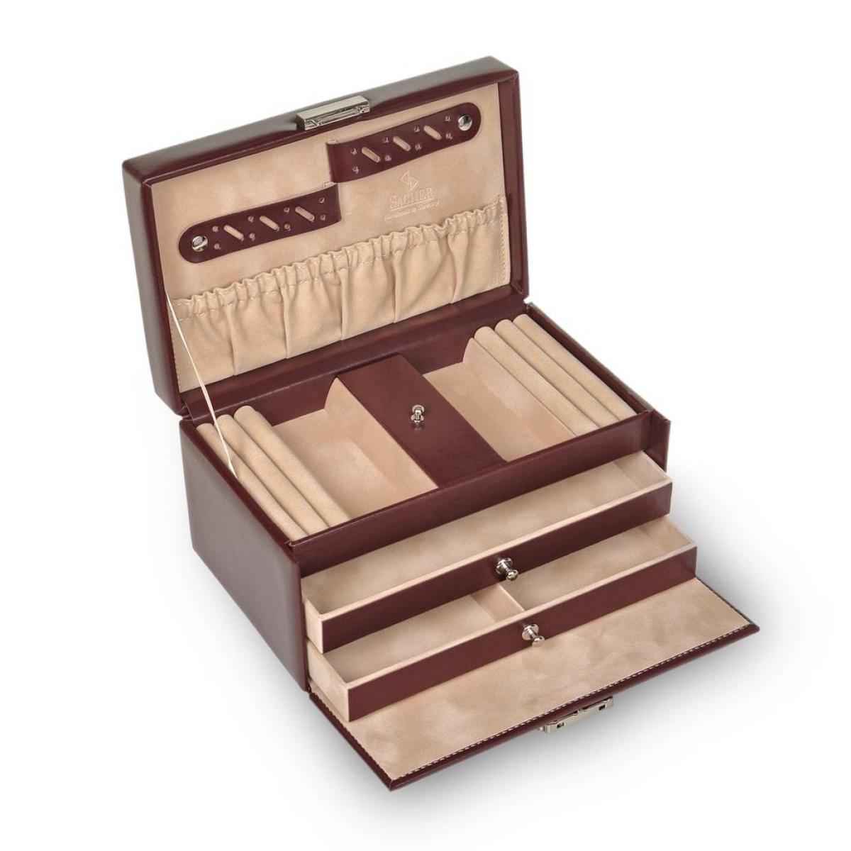 SACHER | Schmuckkoffer Eva New Classic Lederimitat Nappaoptik bordeaux (27.000.290143)