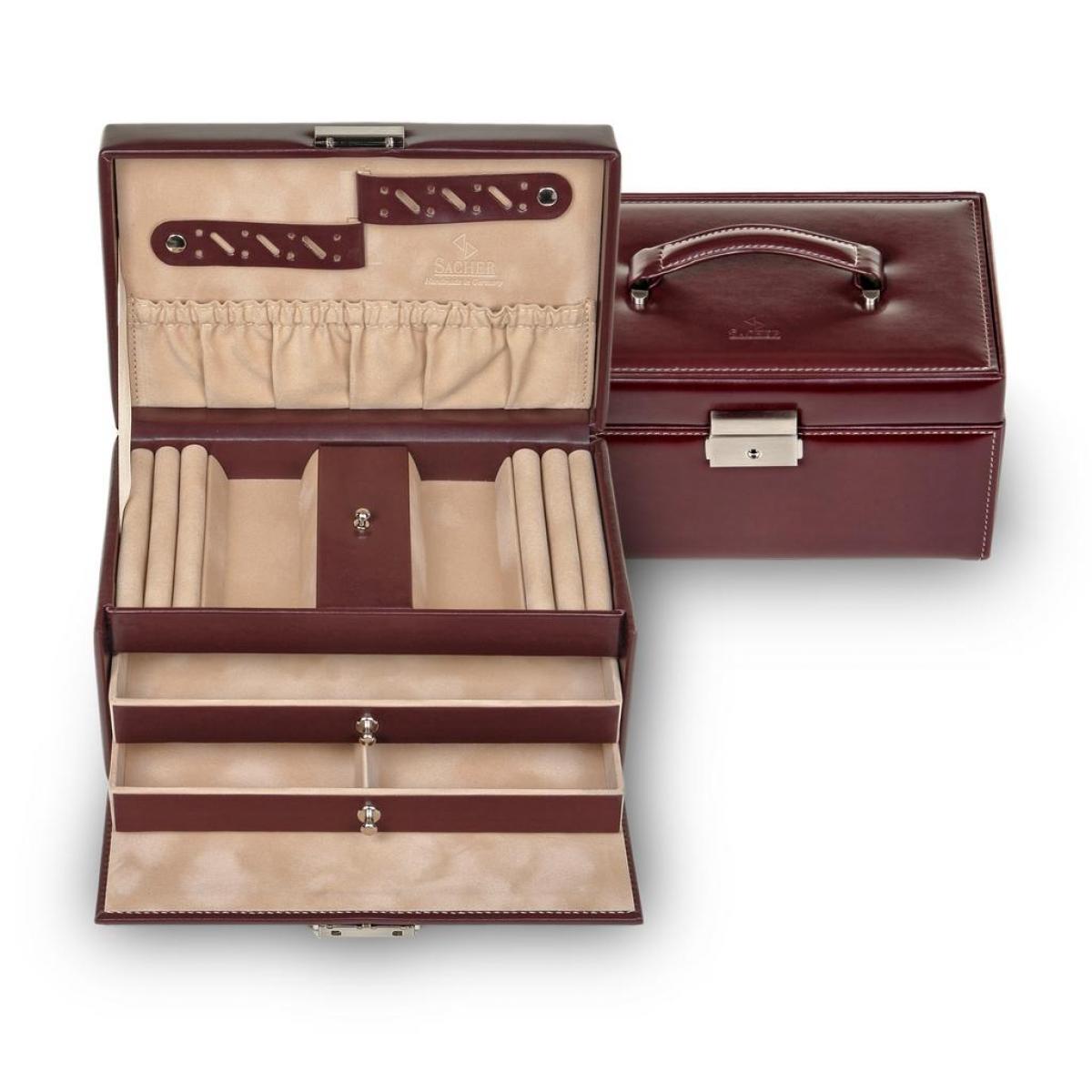 SACHER | Schmuckkoffer Eva New Classic Lederimitat Nappaoptik bordeaux (27.000.290143)