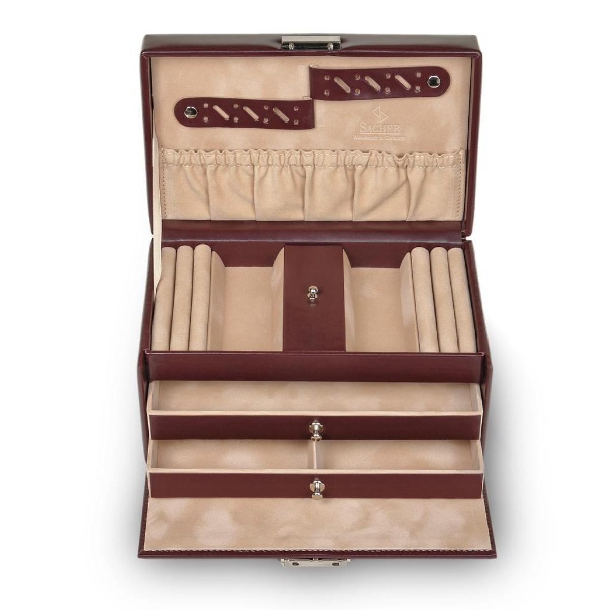 SACHER | Schmuckkoffer Eva New Classic Lederimitat Nappaoptik bordeaux (27.000.290143)