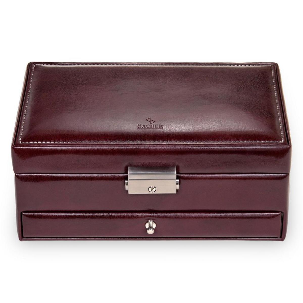 SACHER | Schmuckkasten Helen Florage Lederimitat bordeaux (34.501.360102)