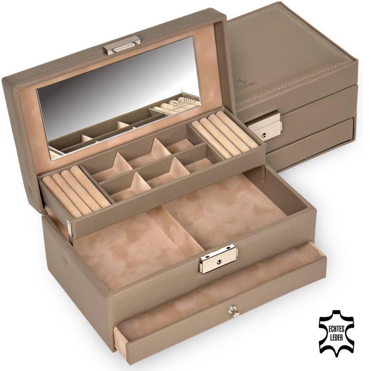 SACHER | Schmuckkasten Helen Nature Echtleder taupe (34.107.565943)