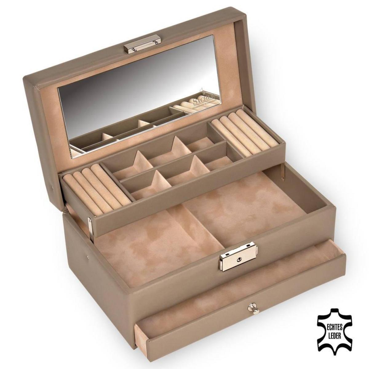 SACHER | Schmuckkasten Helen Nature Echtleder taupe (34.107.565943)