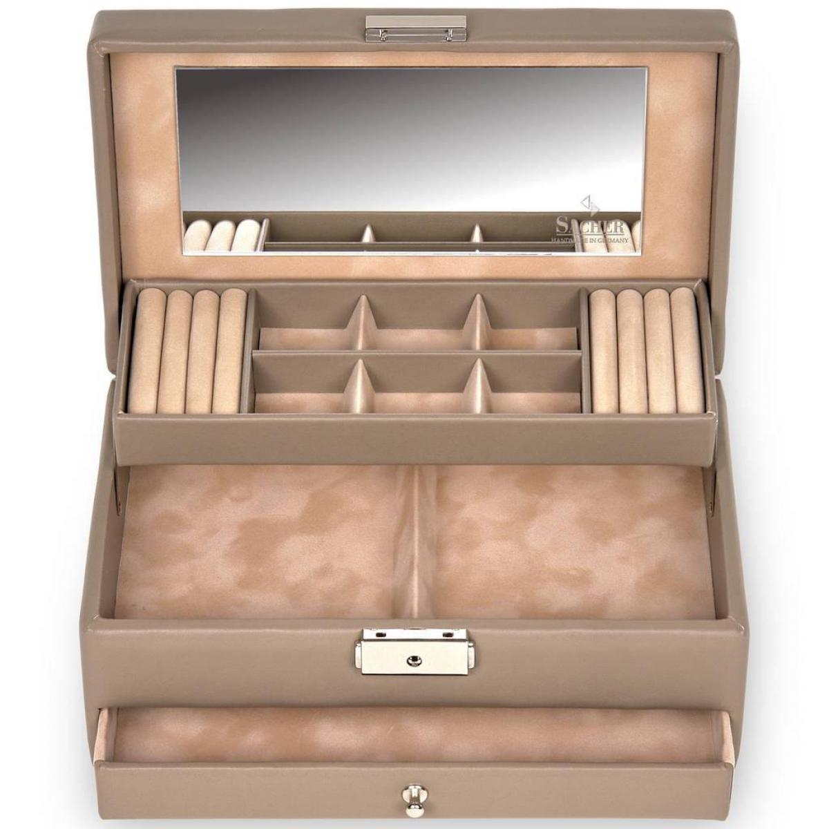 SACHER | Schmuckkasten Helen Nature Echtleder taupe (34.107.565943)