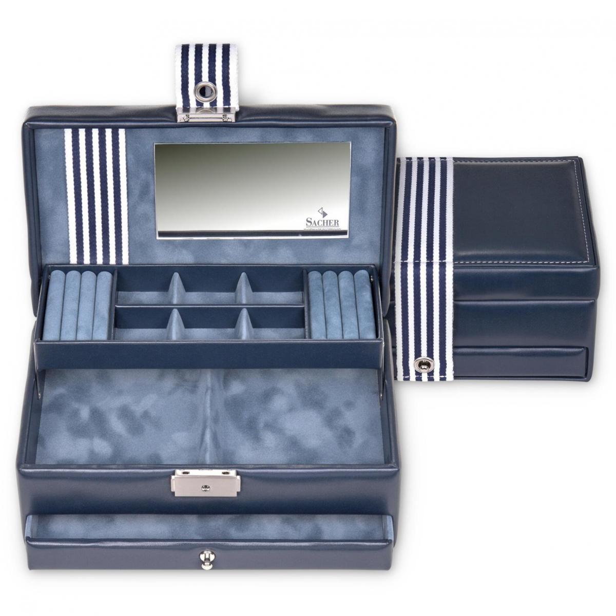 SACHER | Schmuckkasten Helen Young Lederimitat navy (34.509.294008)