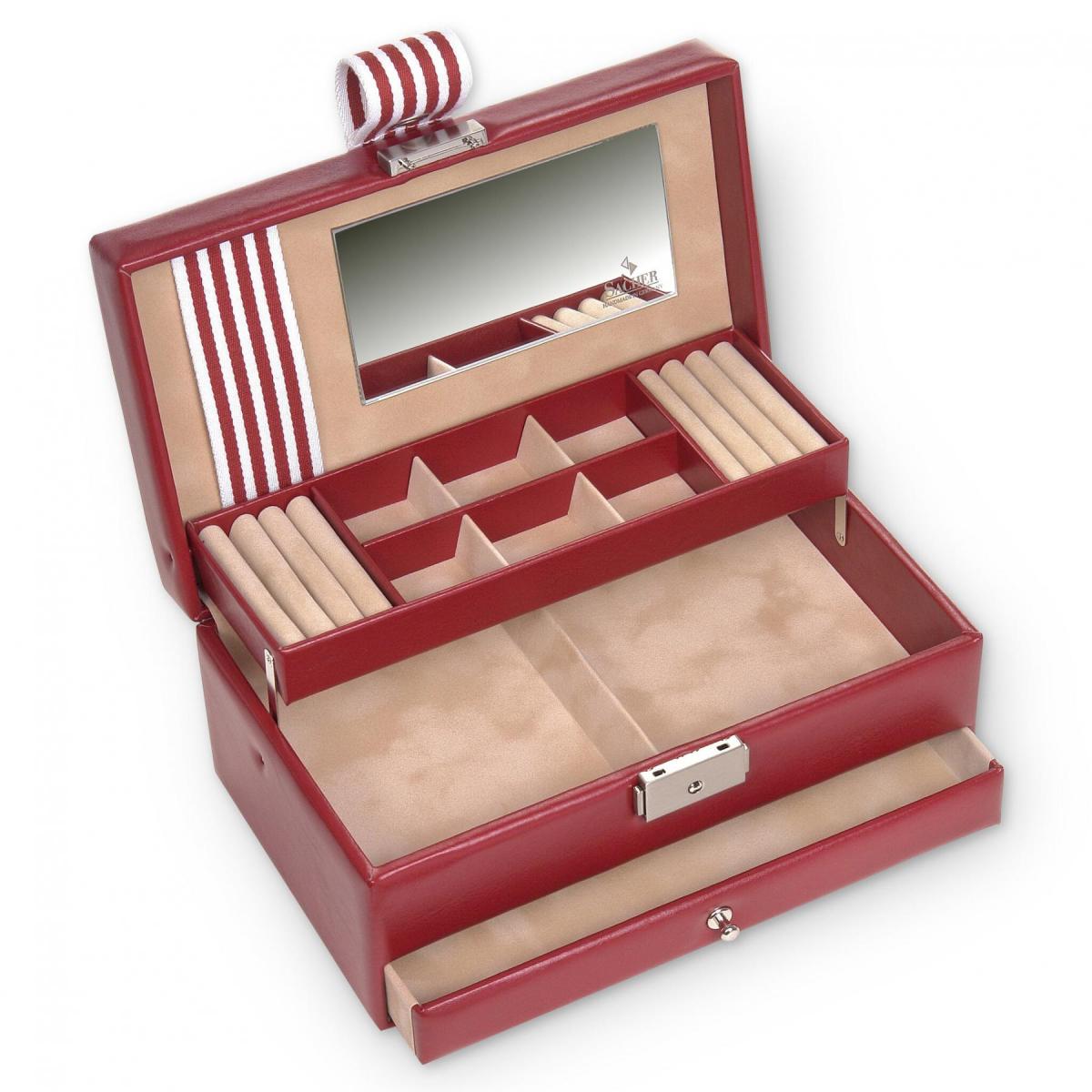 SACHER | Schmuckkasten Helen Young Lederimitat rot (34.509.295043)