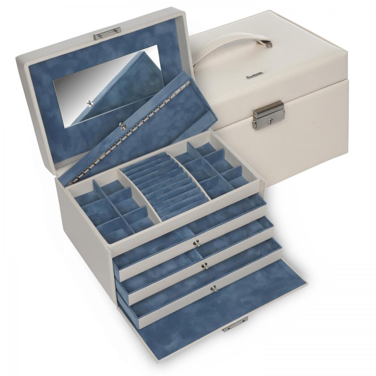 SACHER | Schmuckkoffer Jasmin Elegance Leder ivory (72.518.565608)
